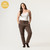 Full body view of model wearing organic cotton classic sweat pant in chocolate Full body view of model wearing organic cotton classic sweat pant in chocolate