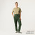 Full body view of model wearing organic cotton classic sweat pant in pine Full body view of model wearing organic cotton classic sweat pant in pine