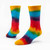 Colorful tie-dyed organic cotton hand dyed crew socks. Colorful tie-dyed organic cotton hand dyed crew socks.