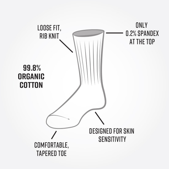 Organic Cotton Crew Sock, Allergy – Maggie’s Organics