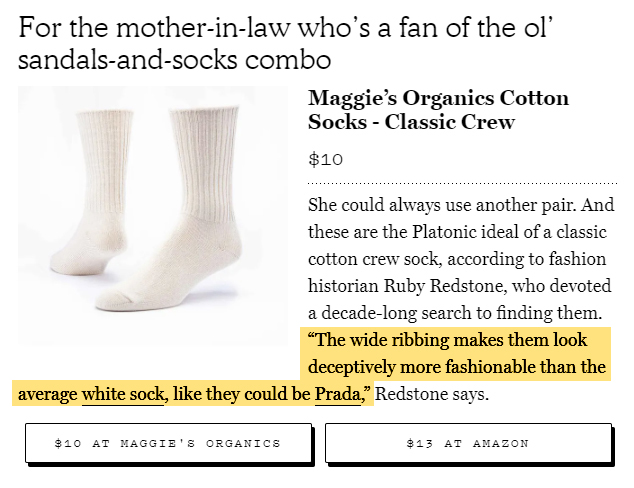 Maggie's Organics $9 Cotton Crews Are the Best White Sock