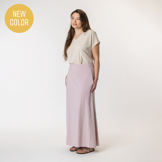 【BAON】Yanpi Banding Cotton Slit Long Skirt NEW_1__11820.1742591531.550.
