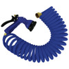 Whitecap 50&#39; Blue Coiled Hose w/Adjustable Nozzle