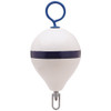 Polyform Mooring Buoy w/Iron 13.5" Diameter - White Blue Stripe