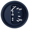 Faria Euro Black 2" Trim Gauge (Mercury / Mariner / Mercruiser / Volvo DP / Yamaha-2001 and newer)