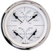 Faria Chesapeake SS White 4" Multifunction 4 in 1 Combination Gauge w/Fuel, Oil, Water &amp; Volts