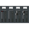 Blue Sea 8086 AC 3 Sources +12 Positions / DC Main +19 Position Toggle Circuit Breaker Panel  (White Switches)