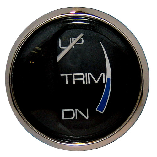 Faria Chesapeake Black 2" Trim Gauge (Mercury / Mariner / Mercruiser / Volvo DP / Yamaha-2001 and newer)
