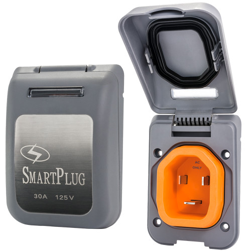 SmartPlug 30 Amp Non Metallic Gray Inlet - Boat &amp; RV Side