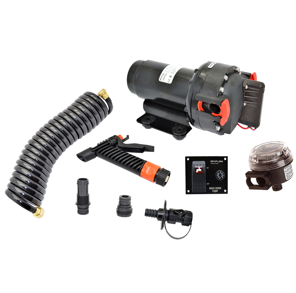 Johnson Pump 5.2GPM Aqua Jet Wash Down Pump Kit w/Hose - 24V