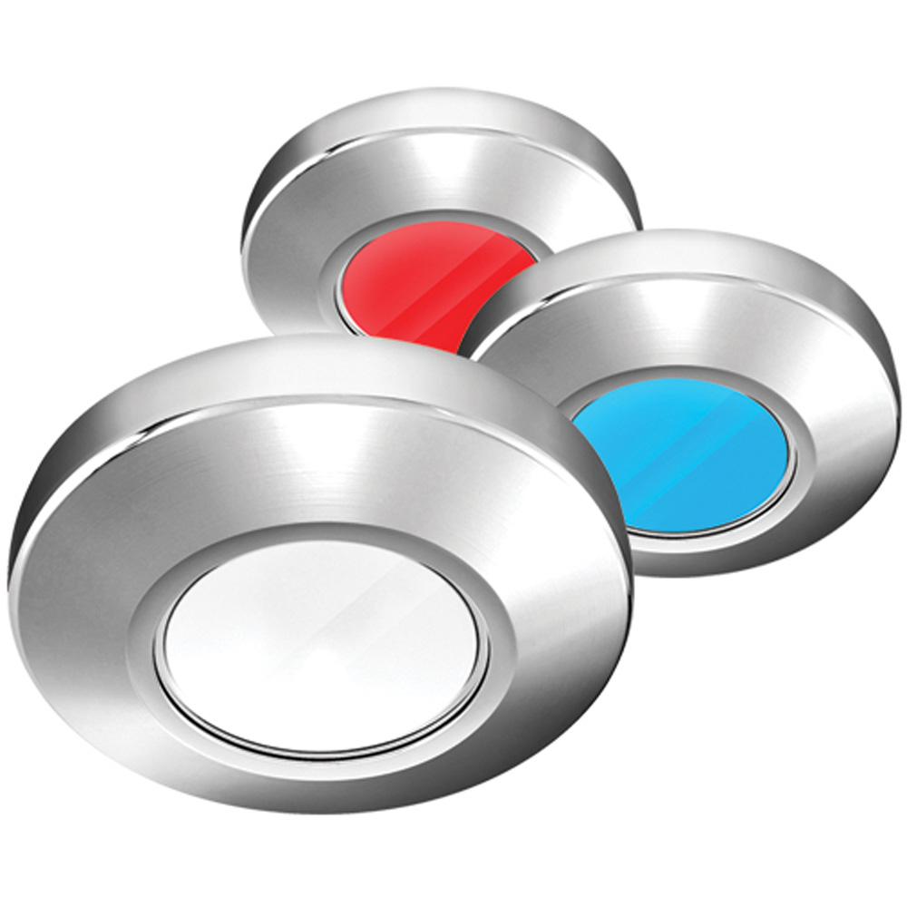 i2Systems Profile P1120 Tri-Light Surface Light - Red, White & Blue - Chrome Finish