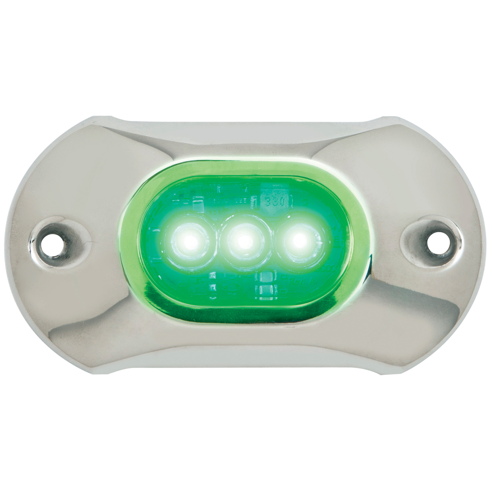 Attwood Light Armor Underwater LED Light - 3 LEDs  - Green