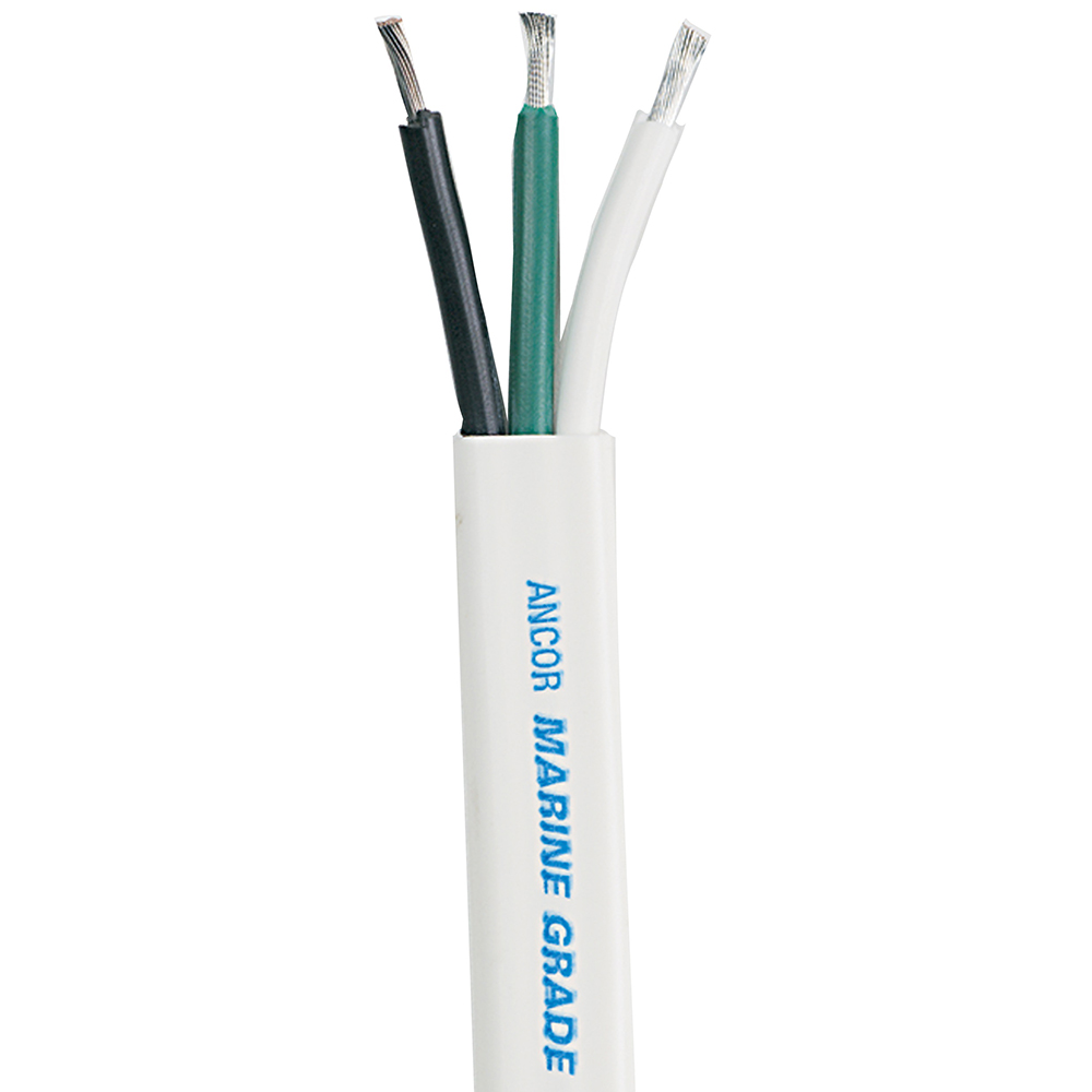 Ancor White Triplex Cable - 10/3 AWG - Flat - 300'