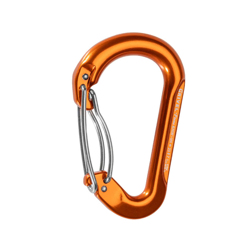 Active slide of Grivel Plume HMS Dual gate carabiner - GOLD