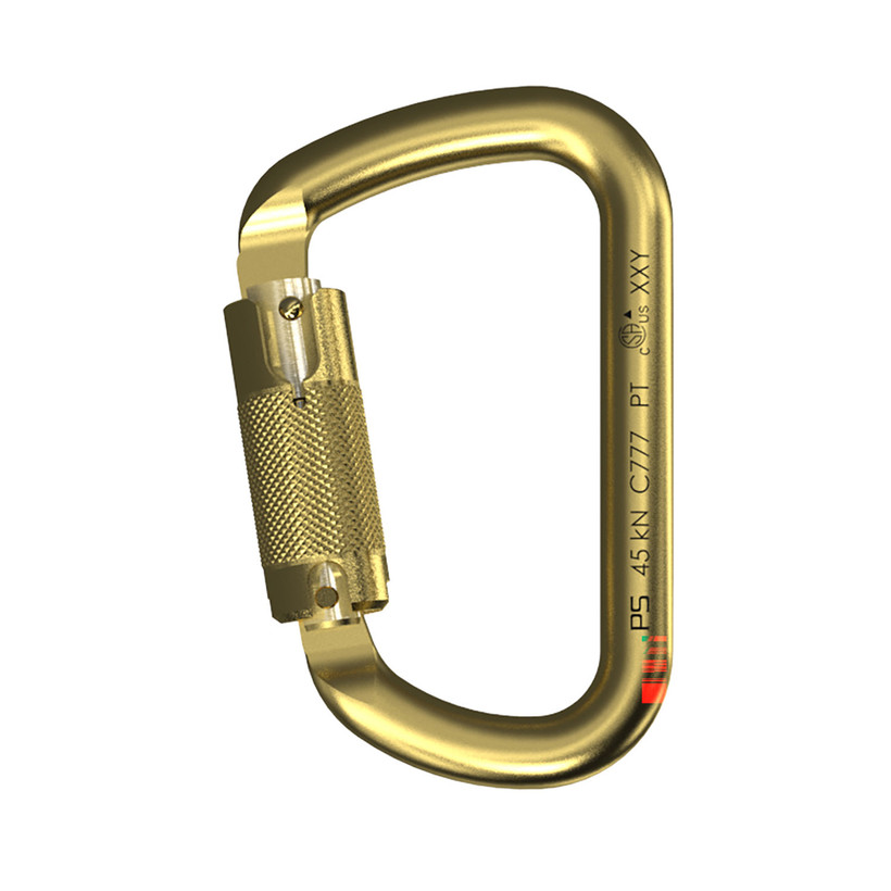 Active slide of Pensafe Triple Lock Steel w/ ANSI Gate Carabiner