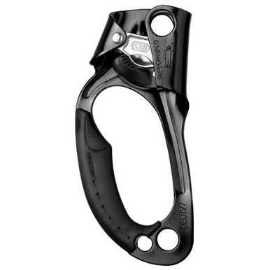 Petzl Ascension Ascender Left All Black for use with 8mm-13mm Ropes