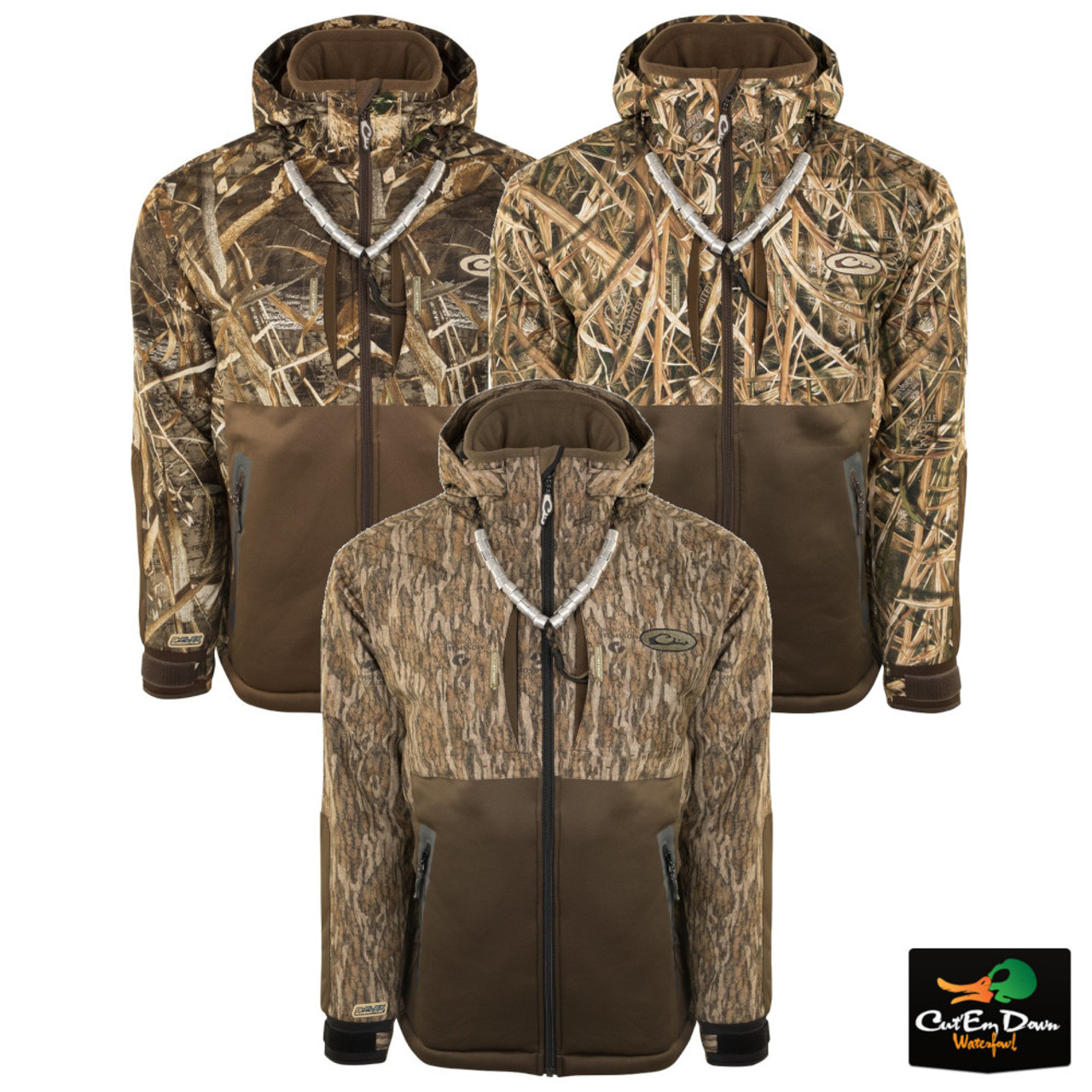 drake waterfowl jacket with hood