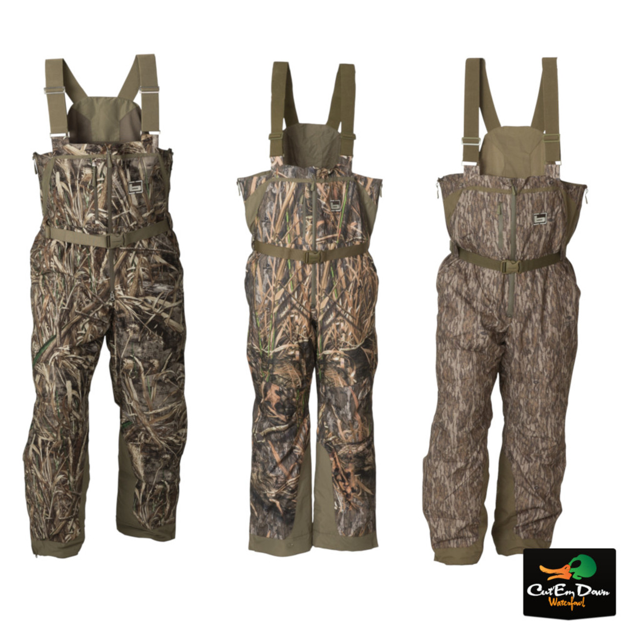 Realtree Men's Timber Camo Pro Staff Insulated Waterproof Hunting Bib Overalls | Size XL, Green