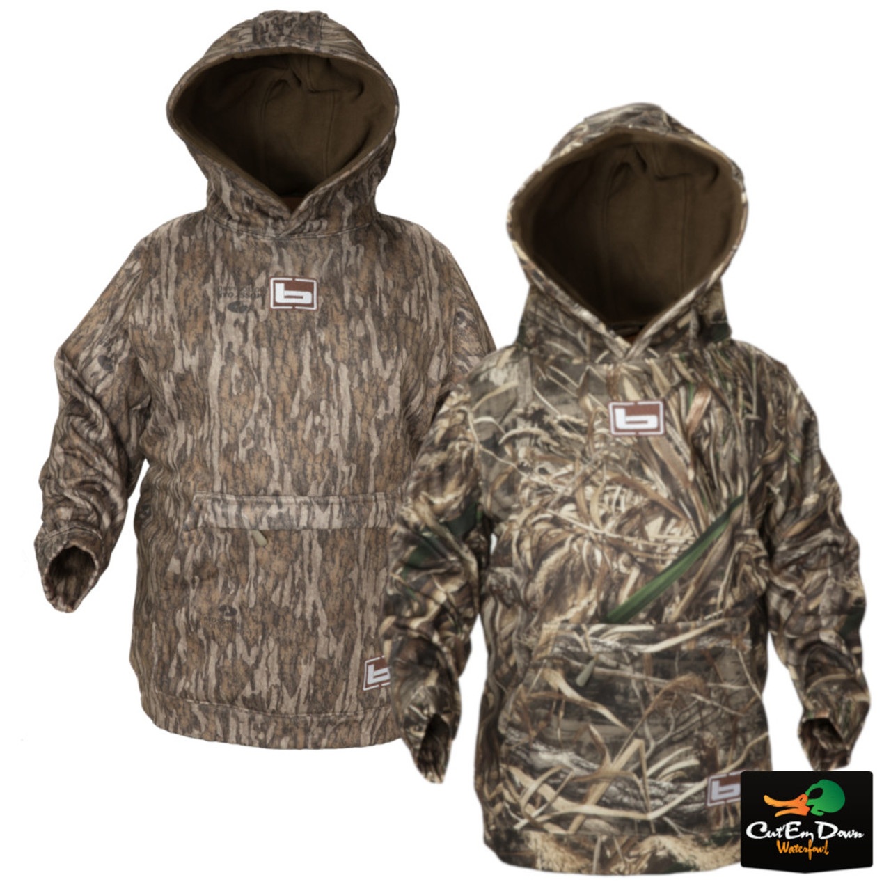 banded camo pullover