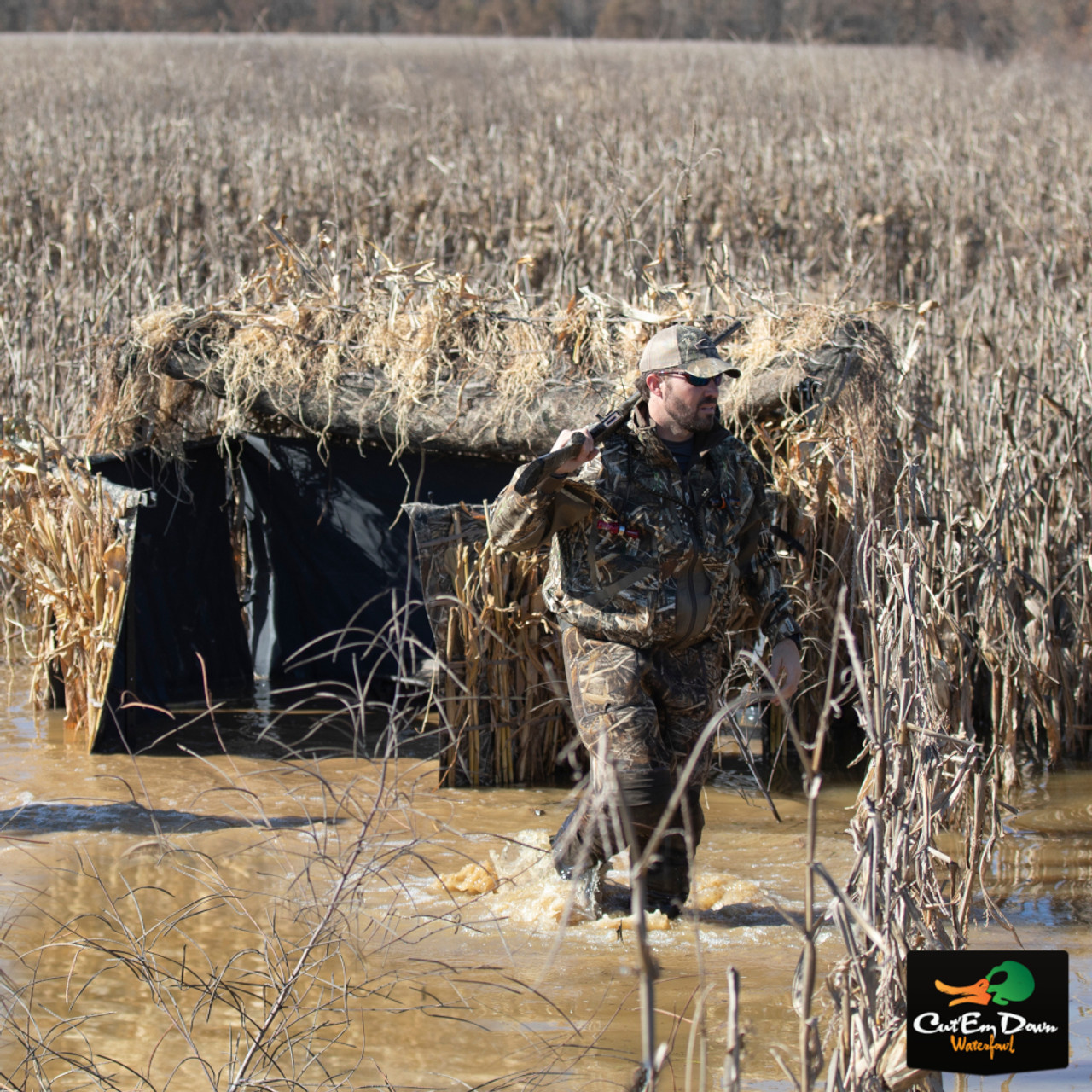 Grass Ghillie Shallow Water Chair Blind Wild Habit Layout Blind