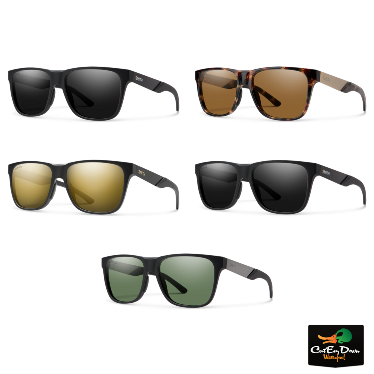 Smith Lowdown Steel Polarized Sunglasses - Matte Black Gold/Black Gold