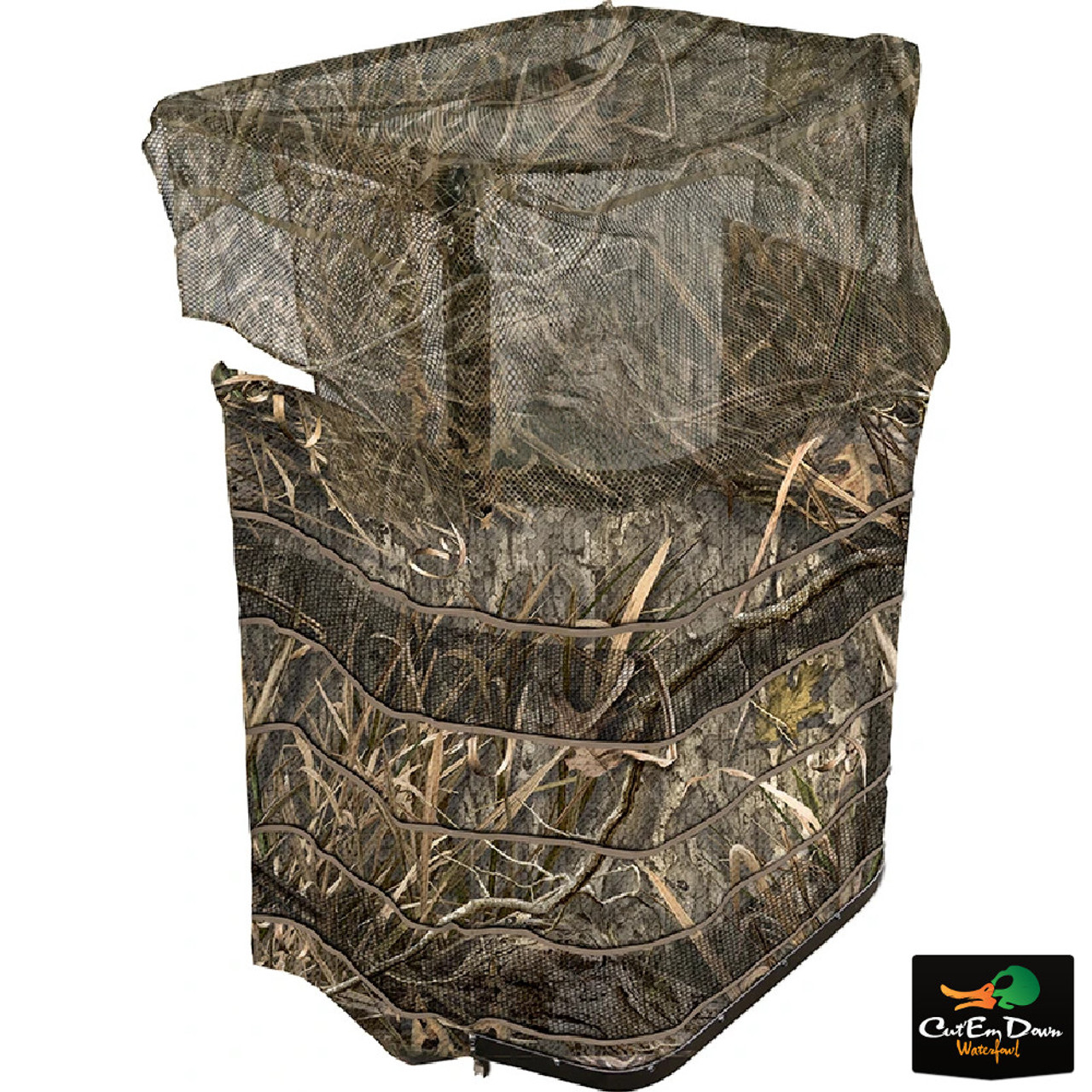 Drake Ghillie 4-Man Blind with No-Shadow Dual Action Top Mossy Oak Bottomland