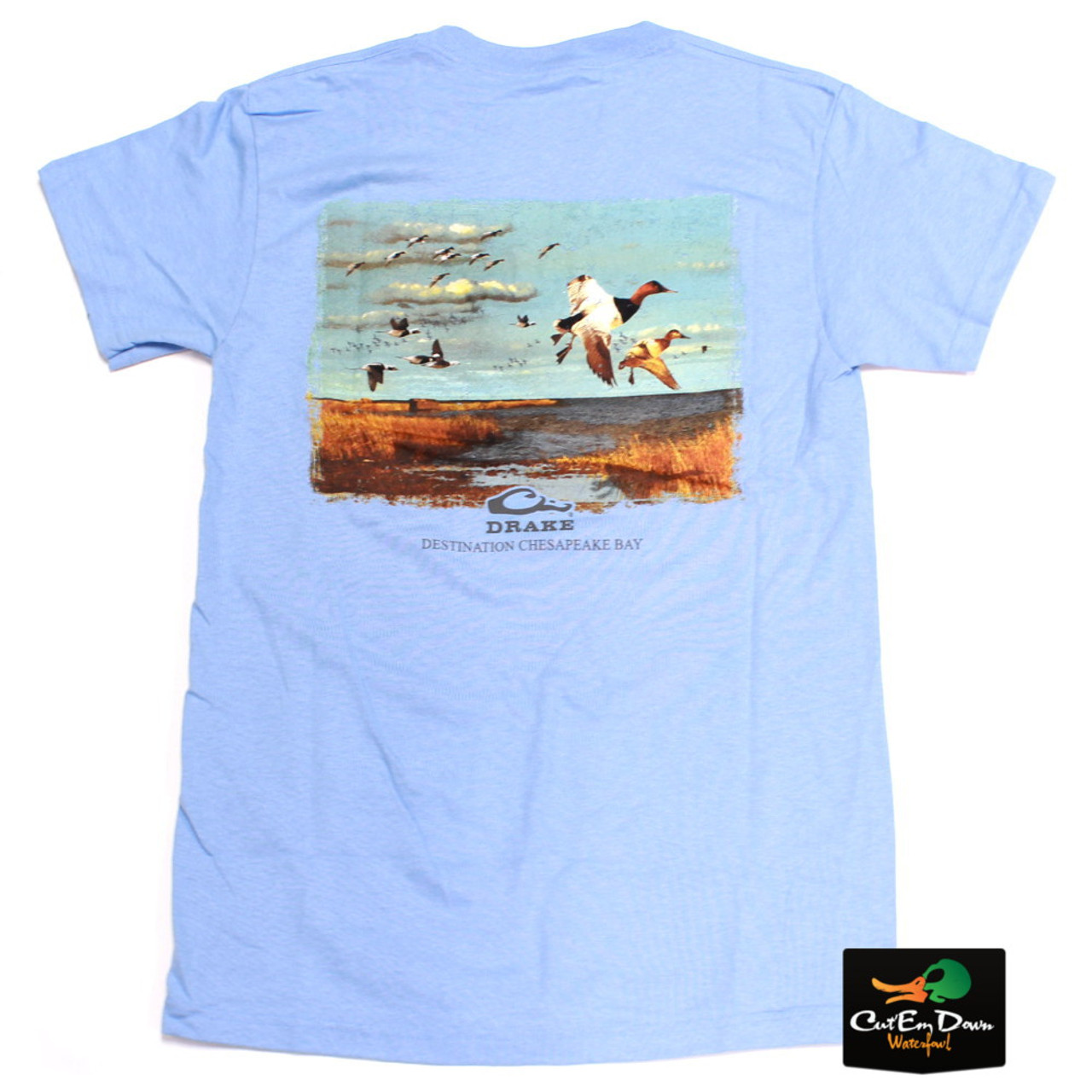 Drake Waterfowl Gliding Tuna T-Shirt Blue Slate / Medium