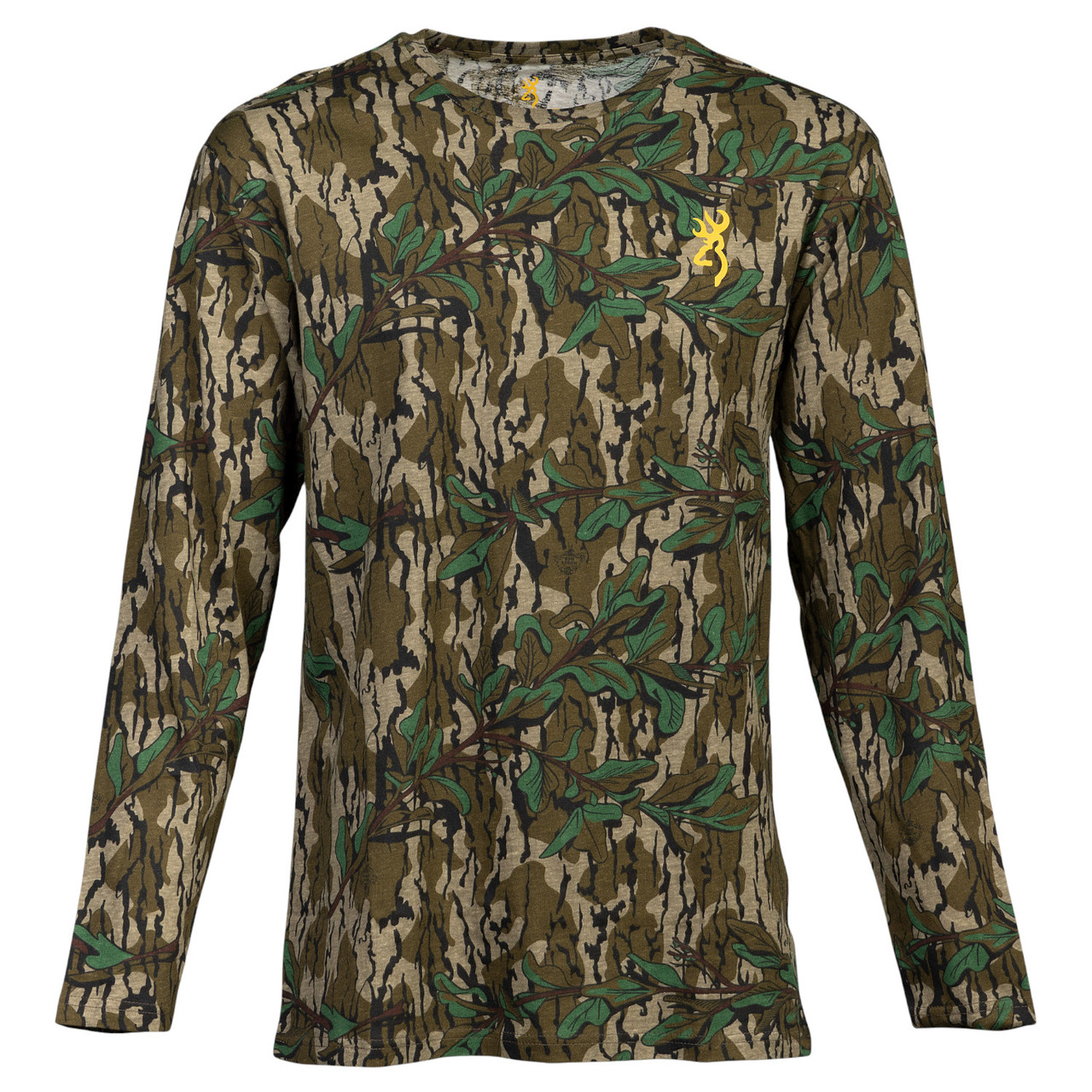 Browning Wasatch CB Long Sleeve Camo T-Shirt Mossy Oak Greenleaf