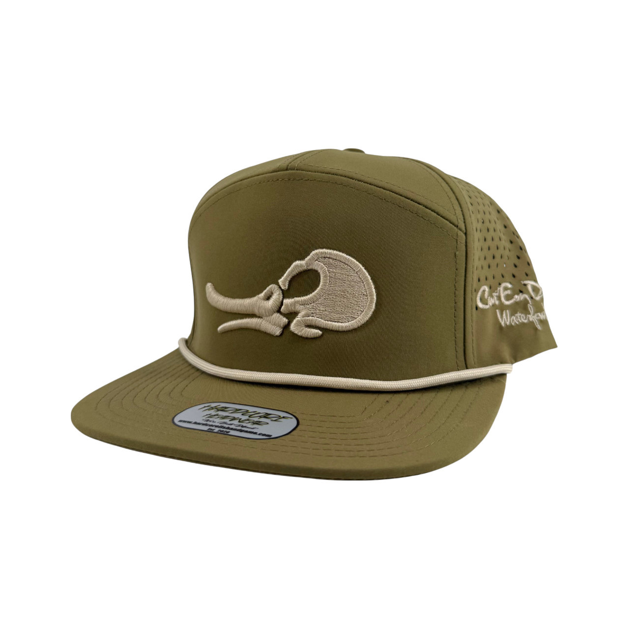 Cut'Em Down Waterfowl Hardcore Headwear 7-Panel Olive