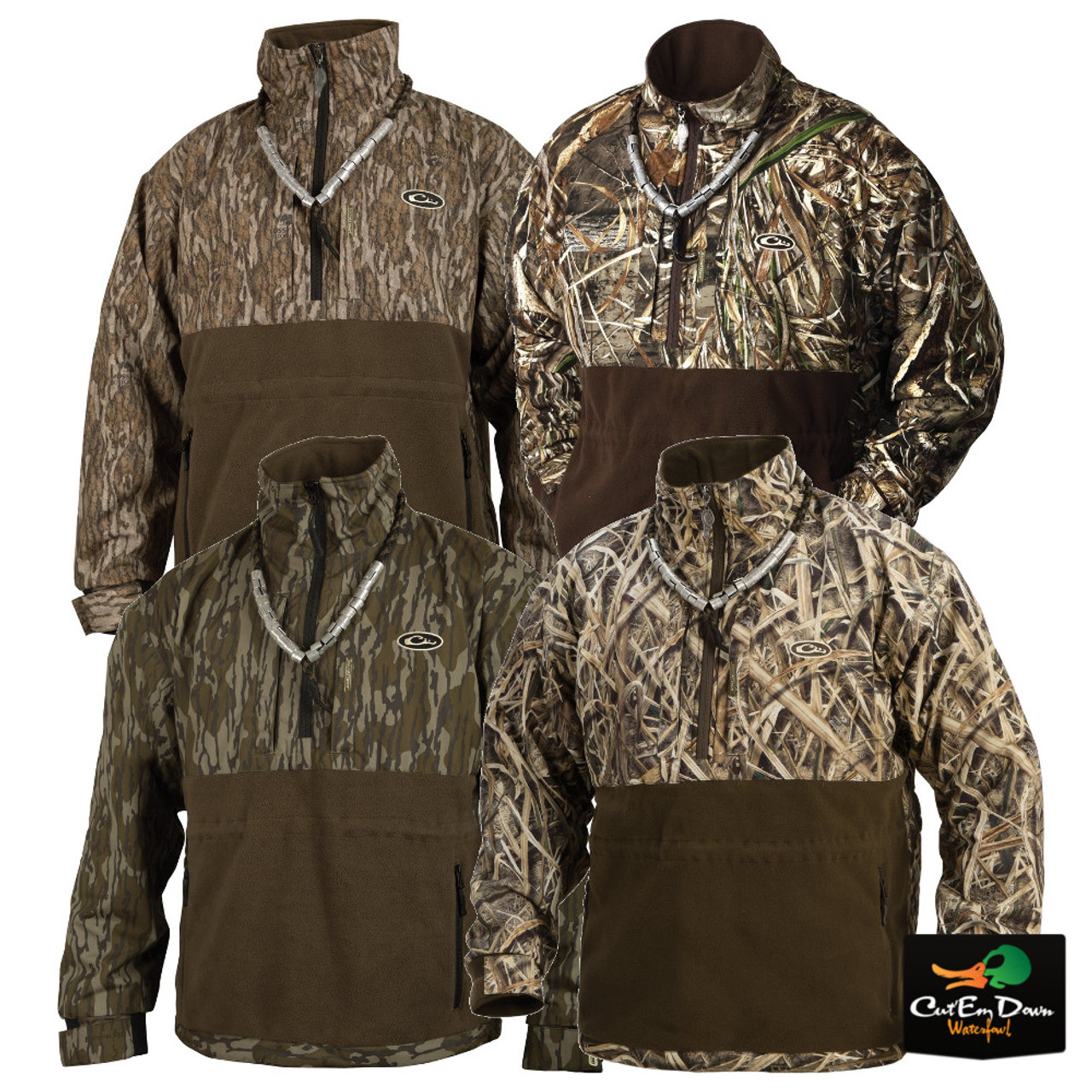 drake waterfowl men's mst eqwader quarter zip jacket