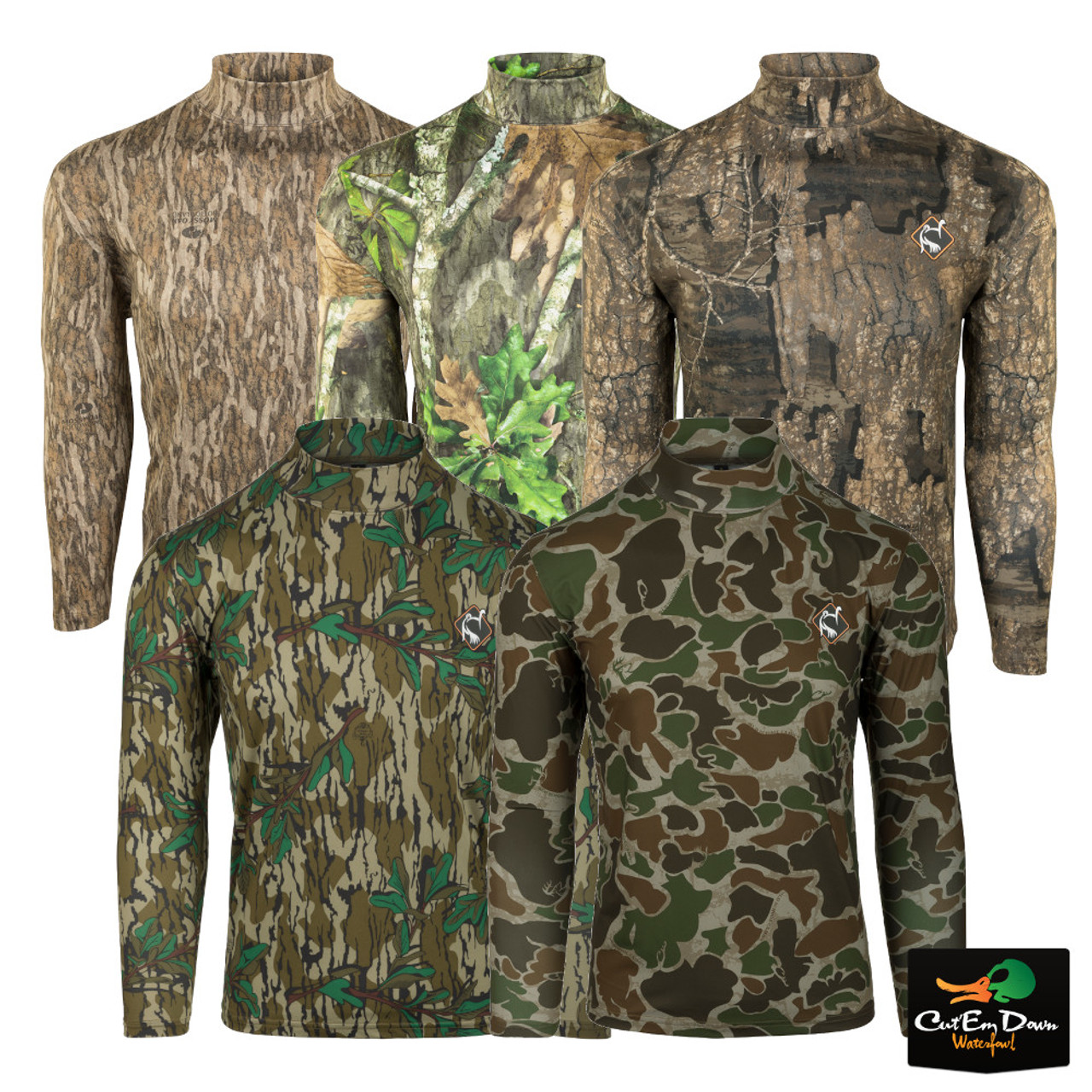 Camo mock shop turtleneck