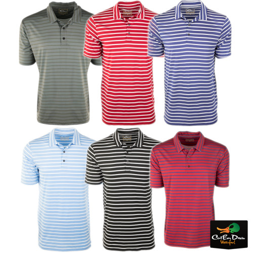 Drake Performance Stretch Striped Polo