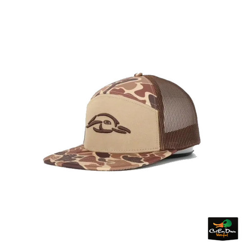 7 Panel Brown Old School AFW Style w/ 3 D Puff and Brown Mesh
