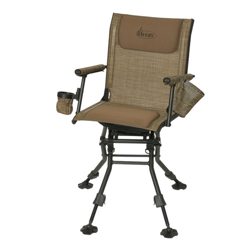 Avery Outdoors Folding Swivel Chair Marsh Brown