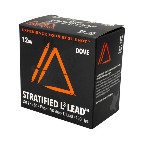 Apex Ammunitions Stratified L3 Lead Dove Load - 12GA - 2.75in - 1-1/8OZ #7/8