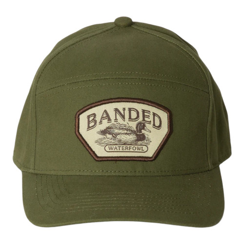 Banded Waterfowl Vintage Canvas 7 Panel Cap - Front