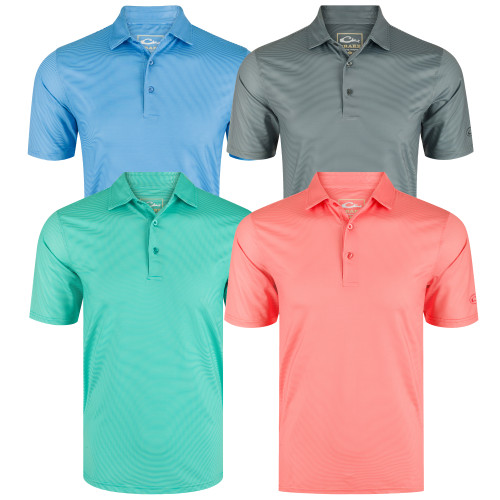 Drake Waterfowl Performance Chalk Striped Polo Shirt