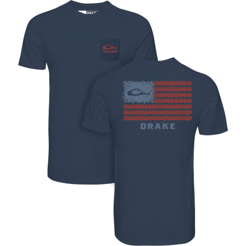  Drake Waterfowl Americana Drake Flag Short Sleeve T-Shirt
