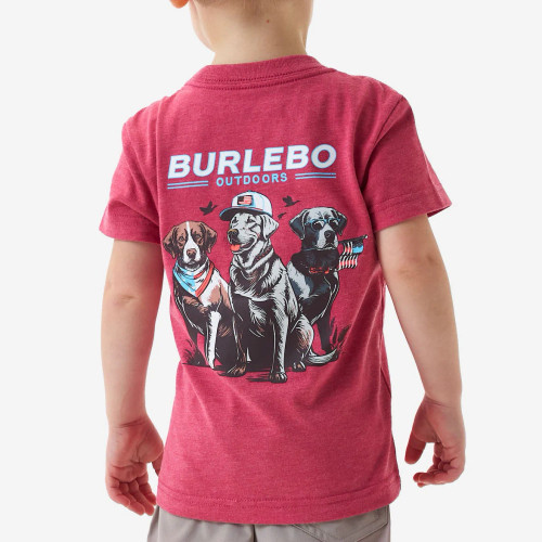Youth Short Sleeve Tee Shirt American Dogs  Heather Crimson