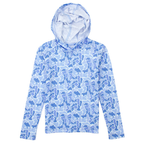  Properly Tied Boys Ravine Hoodie – River Camo Stretch Performance Hoodie