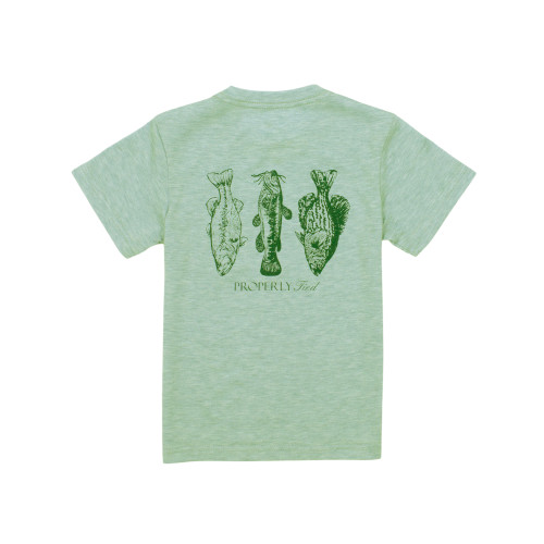Properly Tied Boys Portland Pocket Tee Fisherman’s Paradise Sage Lightweight Graphic T-Shirt