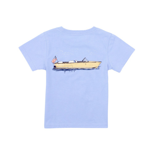  Properly Tied Boys Boating Tradition Light Blue Pocket Tee