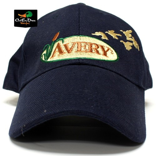 Avery GHG 12oz Navy Canvas Ball Cap Hat Logo With Ducks