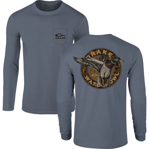 Drake Waterfowl Circle Mallard Long Sleeve T-Shirt 