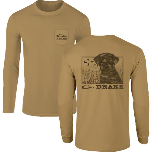 Drake Waterfowl Chocolate Lab Long Sleeve T-Shirt 
