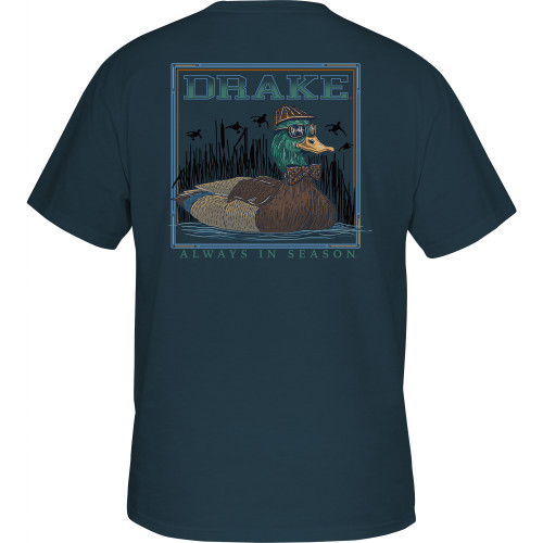 Drake Waterfowl Youth Mallard Bow Tie Orion Blue Short Sleeve Graphic T-Shirt