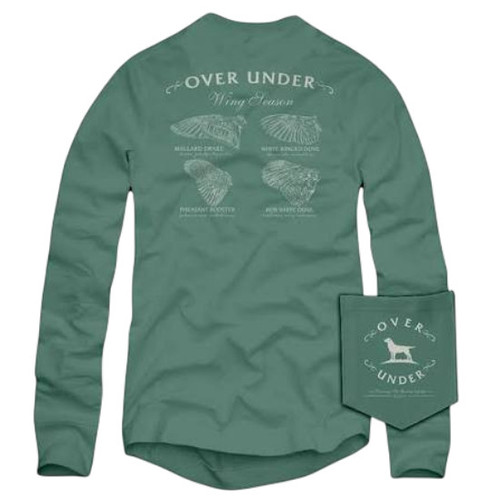 Over Under Wing Season Long Sleeve T-Shirt- Light Green