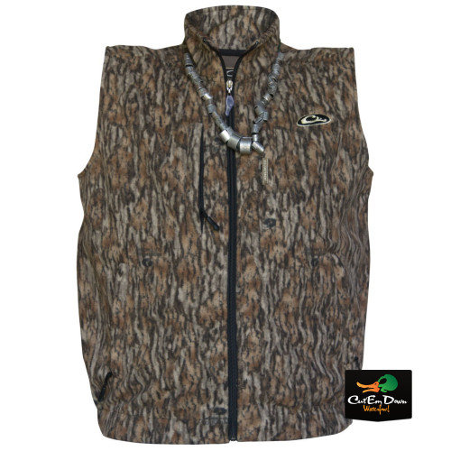 Drake Waterfowl MST Windproof Fleece Layering Vest Camo