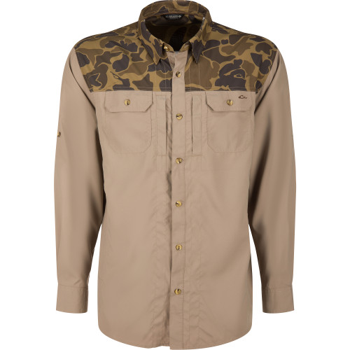 Drake Waterfowl Wingshooter Trey Long Sleeve Shirt