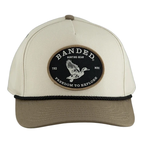 Banded Cream Duck Badge Hat